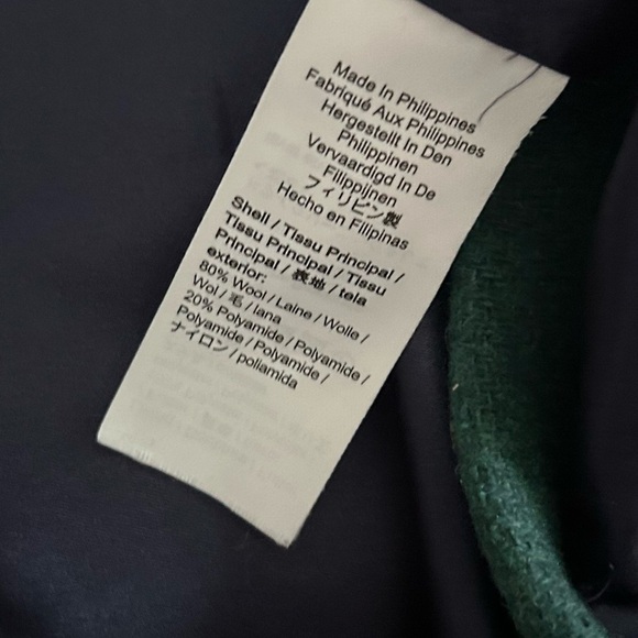 J. Crew Cocoon Coat in Italian Stadium-Cloth Wool Blend Forest Green Sz 2 TALL - Picture 14 of 14